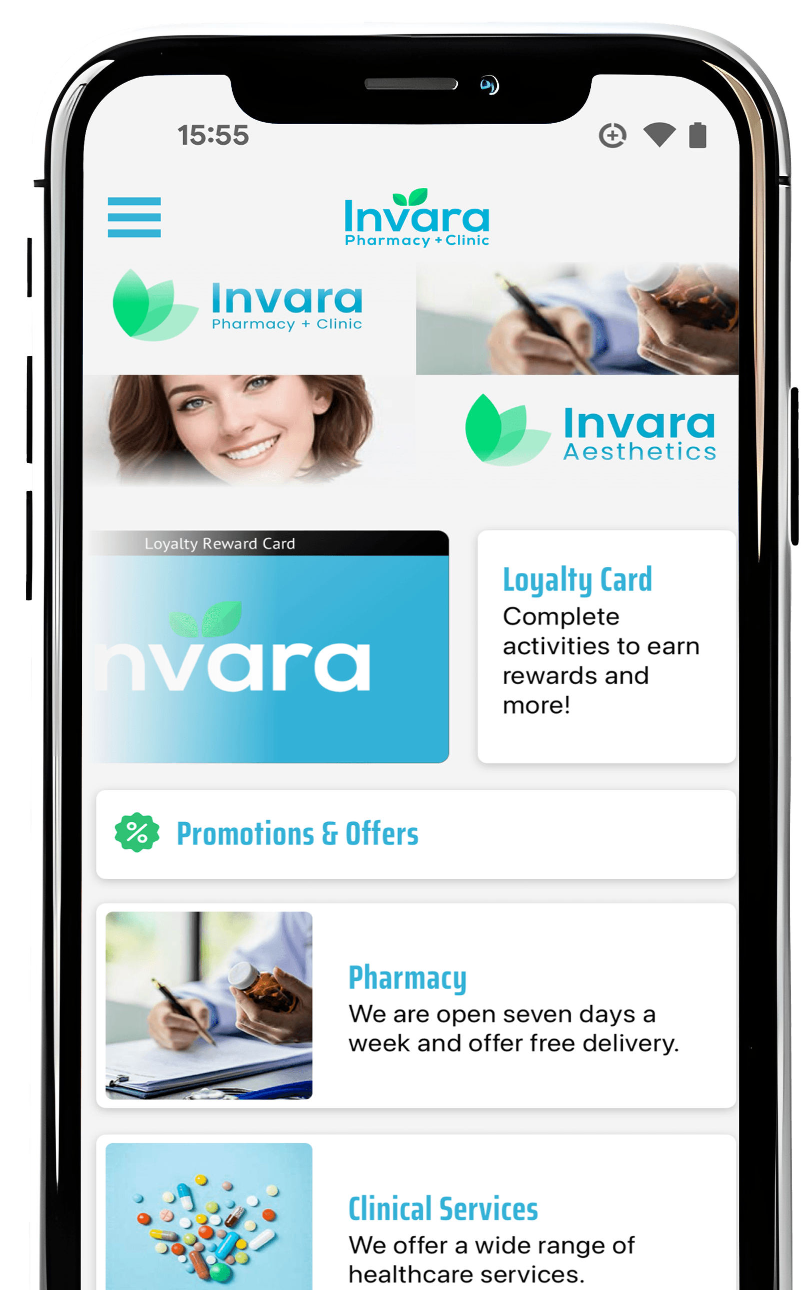 Invara Rx app on a phone screen