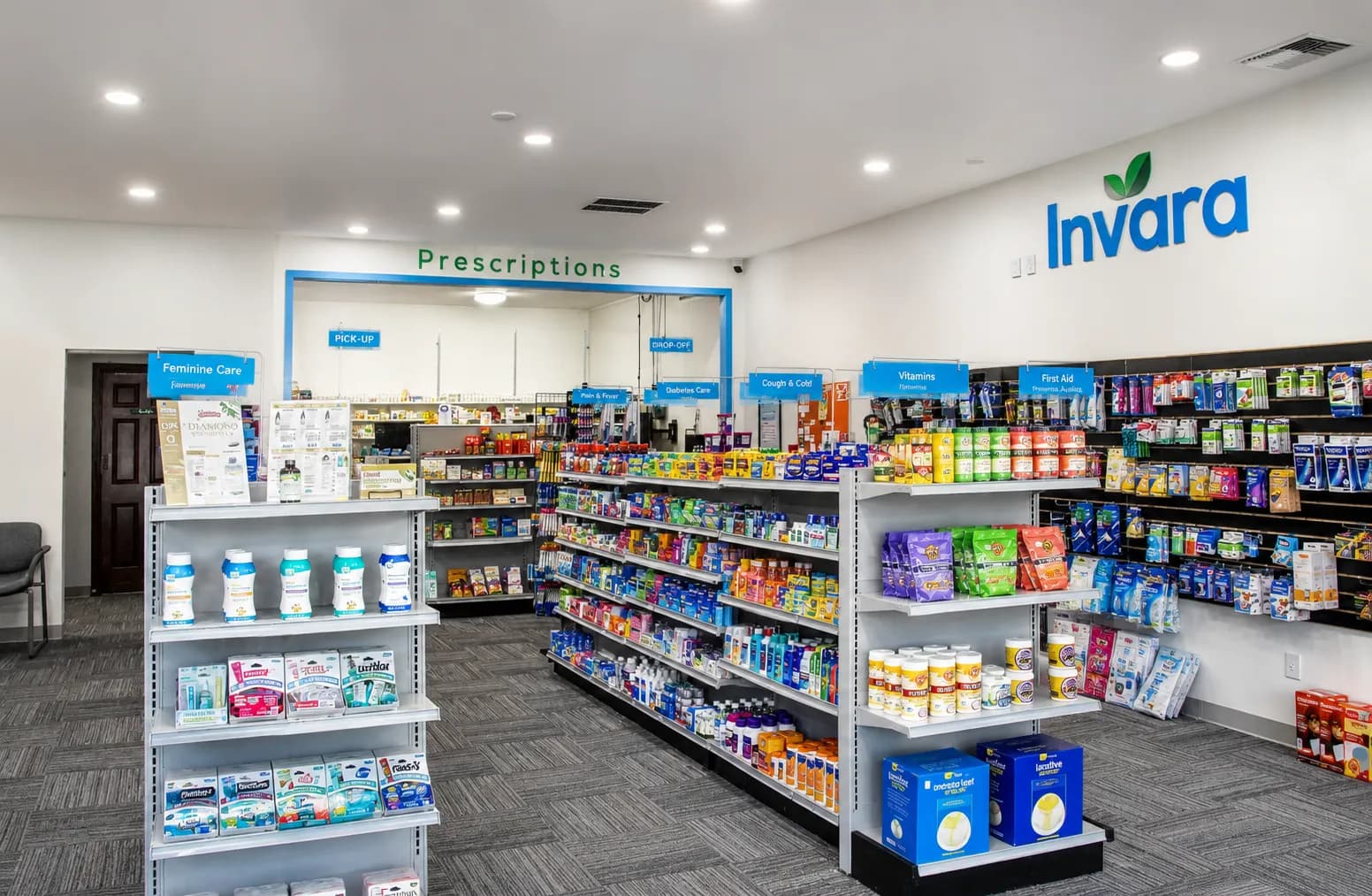 Friendly pharmacist helping a customer